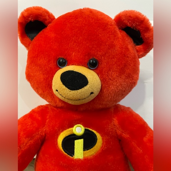 Disney Build-A-Bear The Incredibles 2 Red Teddy Bear Plush Toy - Picture 2 of 7